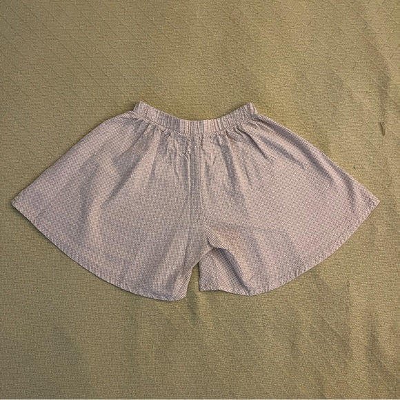 NWOT Girls Water + Son Beige and White Gingham Shorts size 10 - Picture 2 of 5